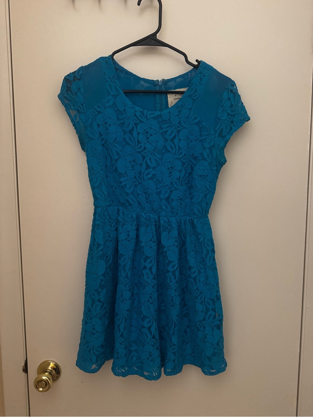 Urban Outfitters Teal Lace Mini Dress